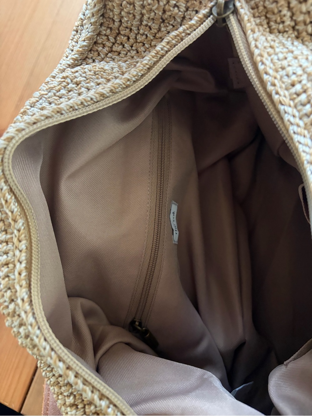 The Sak Los Feliz Bamboo Static Woven Shoulder Bag Adjustable Leather Strap - Picture 9 of 12
